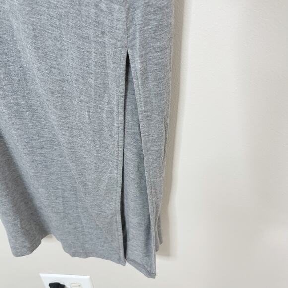 Aritzia Talula Gallatin Midi Racerback Dress Heather Gray Side Split Medium M - Picture 4 of 8